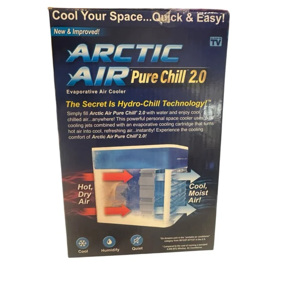Arctic Air Pure Chill 2.0 Evaporative Air Cooler One Size Blue White - Picture 2 of 5